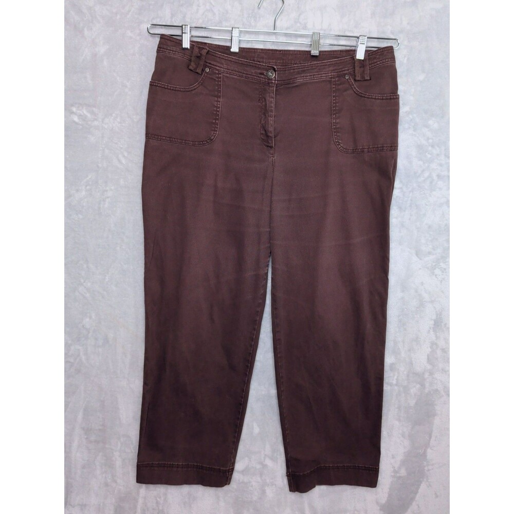 JUST MY SIZE Brown Micro Wale Corduroy Pants Size 20W Straight Leg Relaxed
